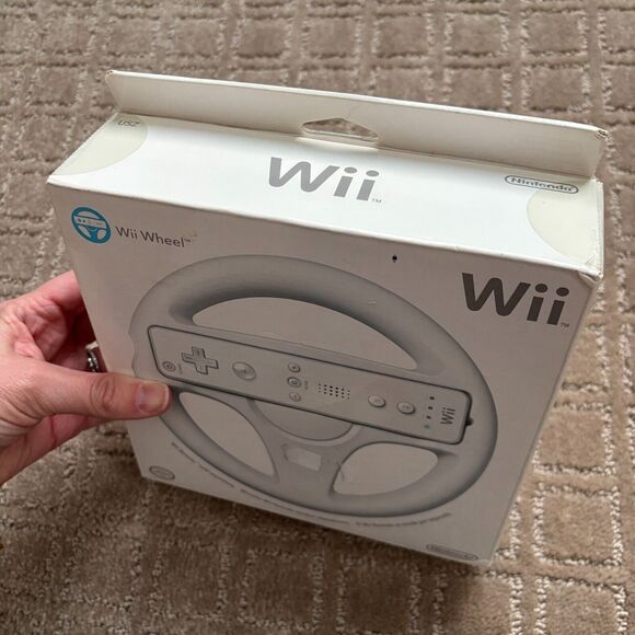 Official Nintendo Wii Wheel Mario Kart Controller Holder Race Wheel NIB Sealed - Picture 3 of 7